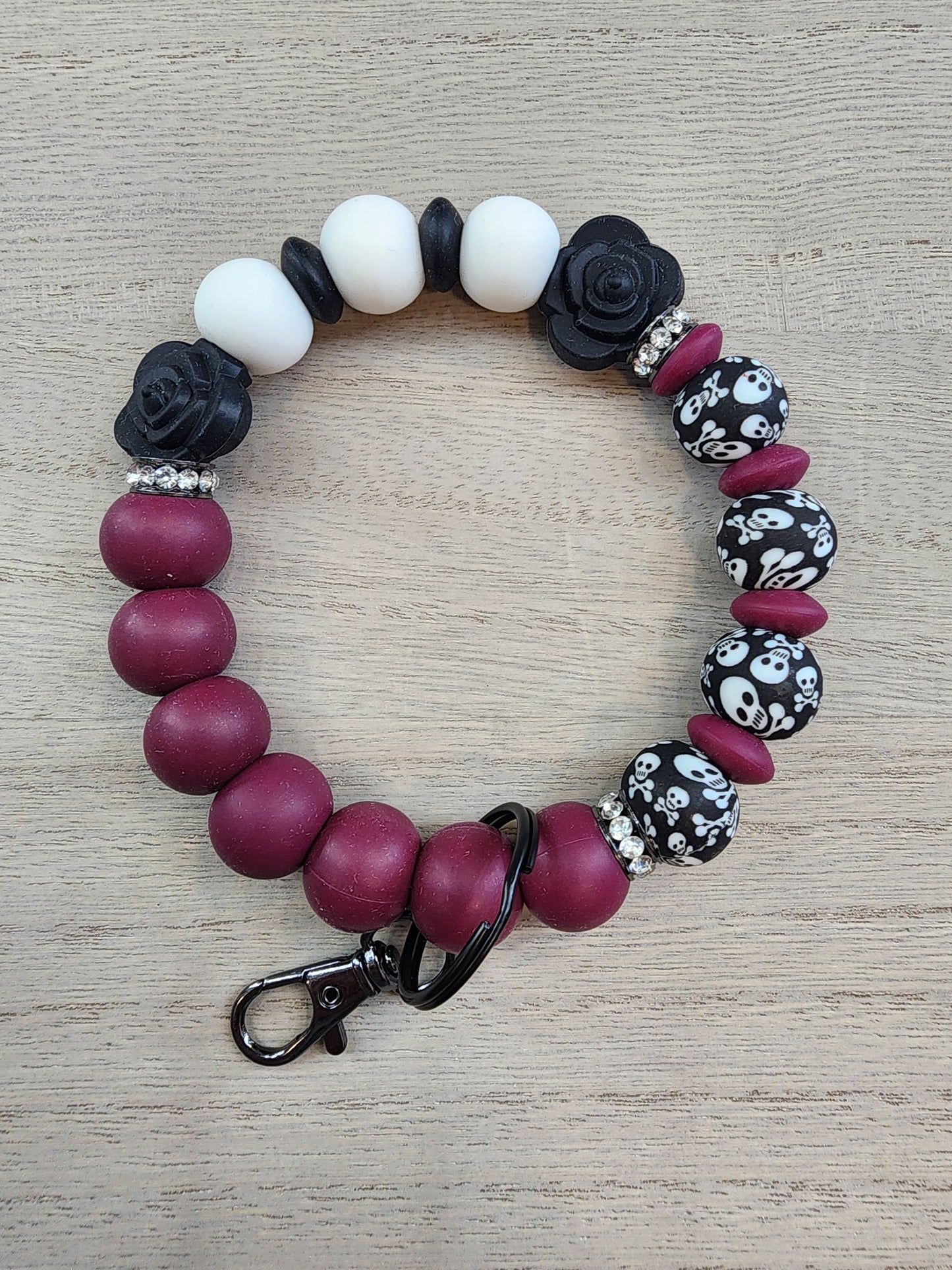 Skulls & Flowers Wristlet