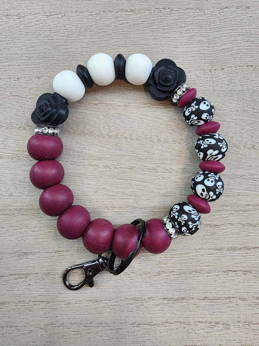 Skulls & Flowers Wristlet